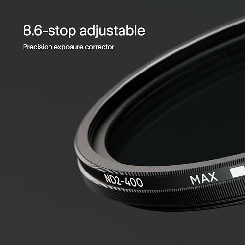 Filtre d'objectif de caméra ND2-400 réglable.