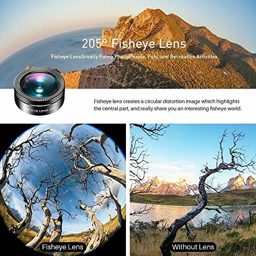 Comparaison d'images avec et sans objectif fisheye.