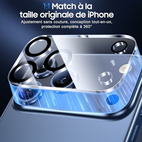 Protecteur d'objectif de caméra iPhone transparent