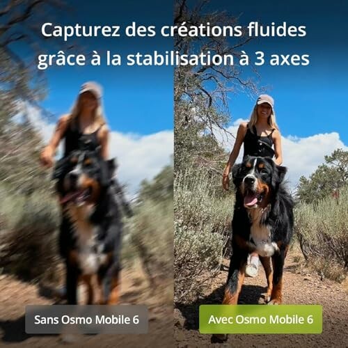 Comparaison de stabilisation sans et avec Osmo Mobile 6.
