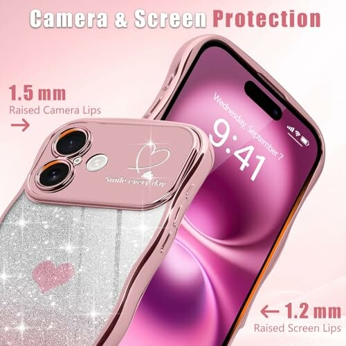 Coque de téléphone avec protection caméra et écran.