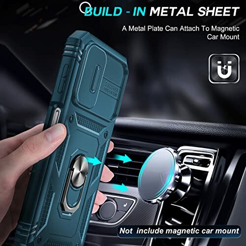 Coque de téléphone avec support magnétique.