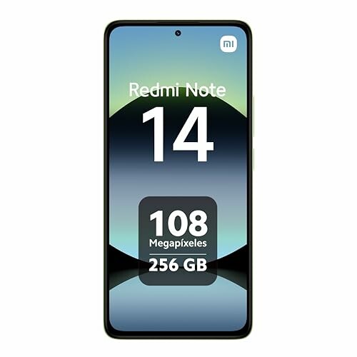 Smartphone Redmi Note 14 avec 108 mégapixels et 256 Go.
