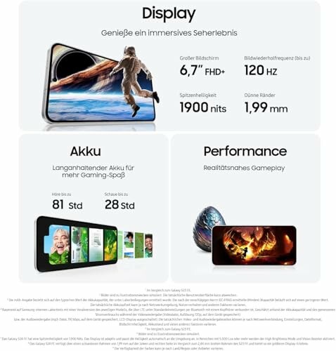 Caractéristiques du smartphone avec écran et performance.